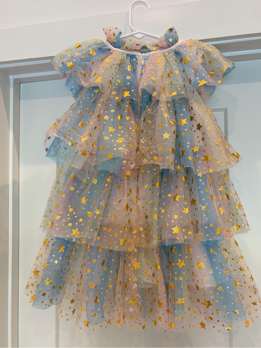 Pastel stars tulle dress size 4/5 - Picture 2 of 4